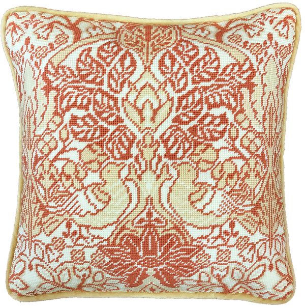 Набор для вышивания нитками Bothy Threads, подушка Dove And Rose William Morris (Голубь и роза), 36х36 см