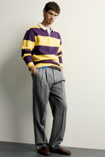 ПОЛО В ПОЛОСКУ ИЗ ПИКЕ RELAXED FIT — ZARA
