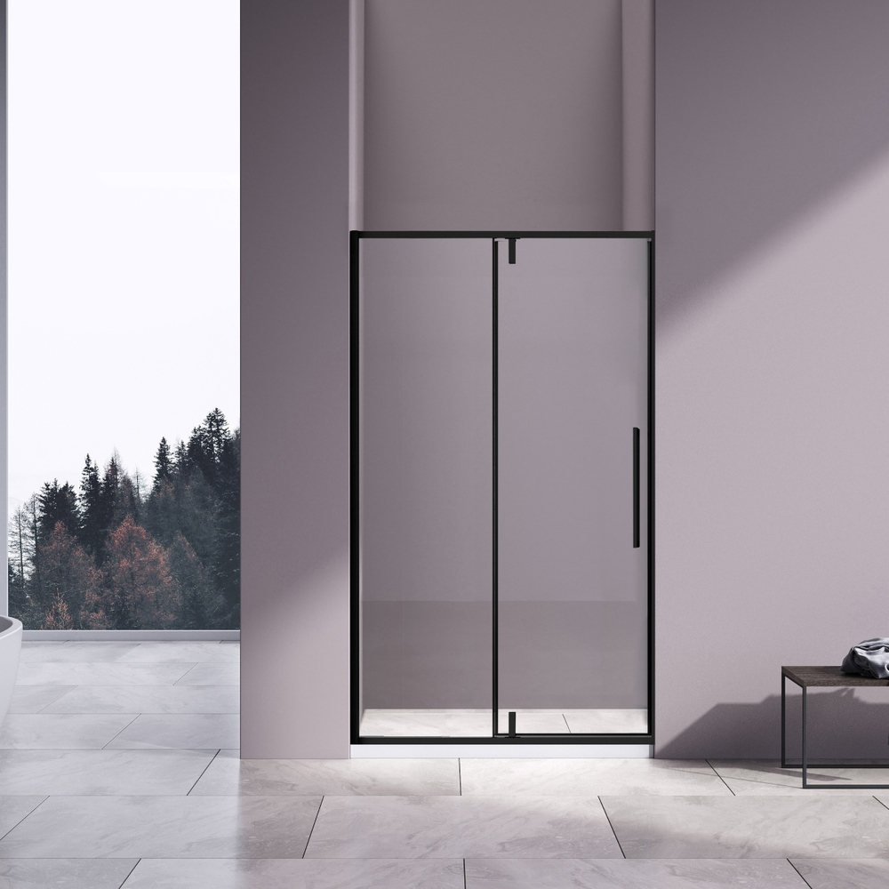 Душевая дверь Vincea Слим-Н (Slim-N) VDP-4SN120CLB, черный матовый, стекло прозрачное