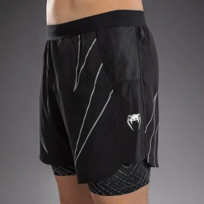 Тренировочные шорты (2 в 1) Venum Midnight Fury Black/Grey/Silver