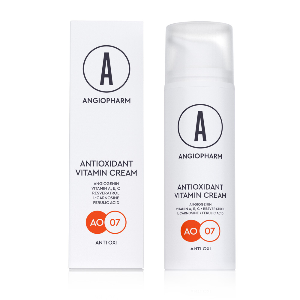 Антиоксидантный крем с витаминами А, Е, С Angiopharm (новый состав)