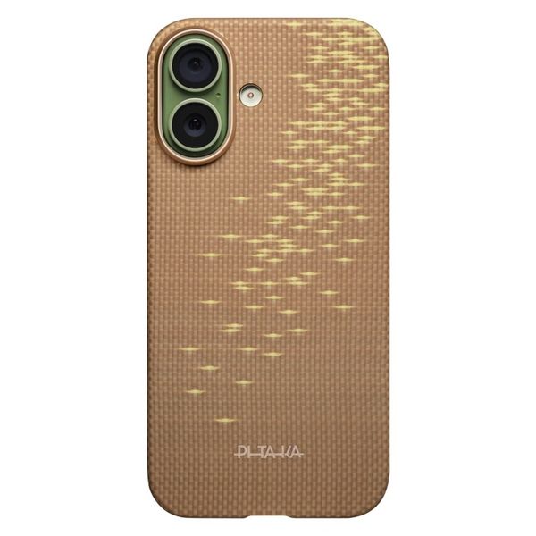 Чехол Pitaka Edge Case для iPhone 17, Золотой блик | Golden Glint