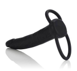 Насадка на пенис Silicone Love Rider Dual Penetrator для двойного проникновения - 14 см. (Цвет: черный)
