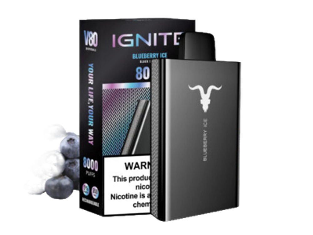 Ignite 8000 Blueberry ice - черника-лёд купить в Москве с доставкой по России
