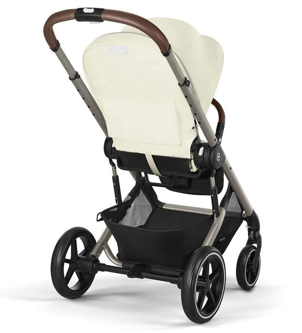 Коляска Cybex Balios S Lux TPE complete Cloud G Moon Black Plus 3 в 1 Seashell Beige с дождевиками