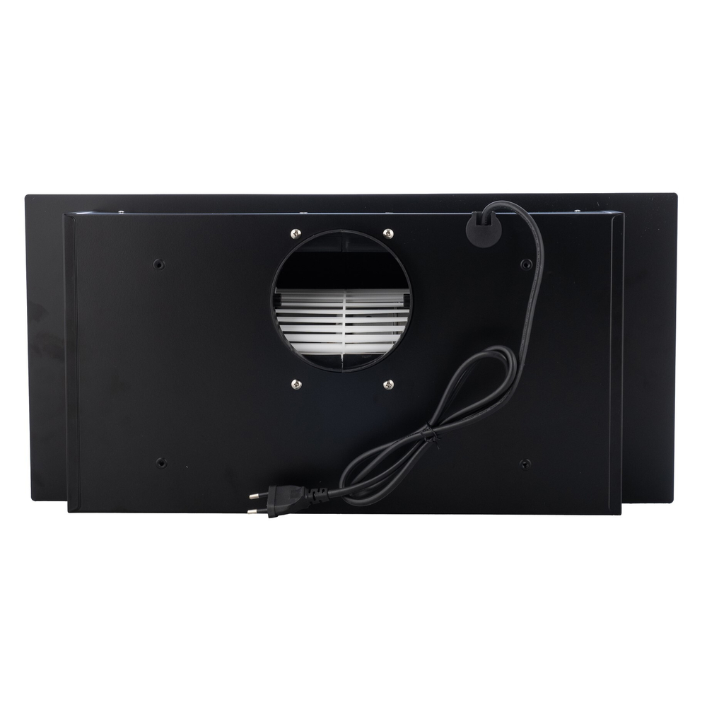 Вытяжка кухонная MACBI S-BOX-60A1 (BLACK) черный, D120мм, 850 м3/ч, полновстраиваемая, мотор 70Ватт, металл 60см, кнопочное управл.
