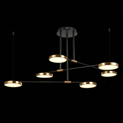 SL1605.403.06 Светильник подвесной ST-Luce Черный/Латунь, Белый LED 6*7,5W 3000K