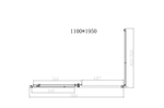 Душевой уголок Slim-N VSR-4SN8011CGB, 1100*800, хром, стекло тонированное