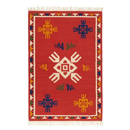 Ковер из шерсти по мотивам чувашских орнаментов 120х180см Tkano Cultural Heritage