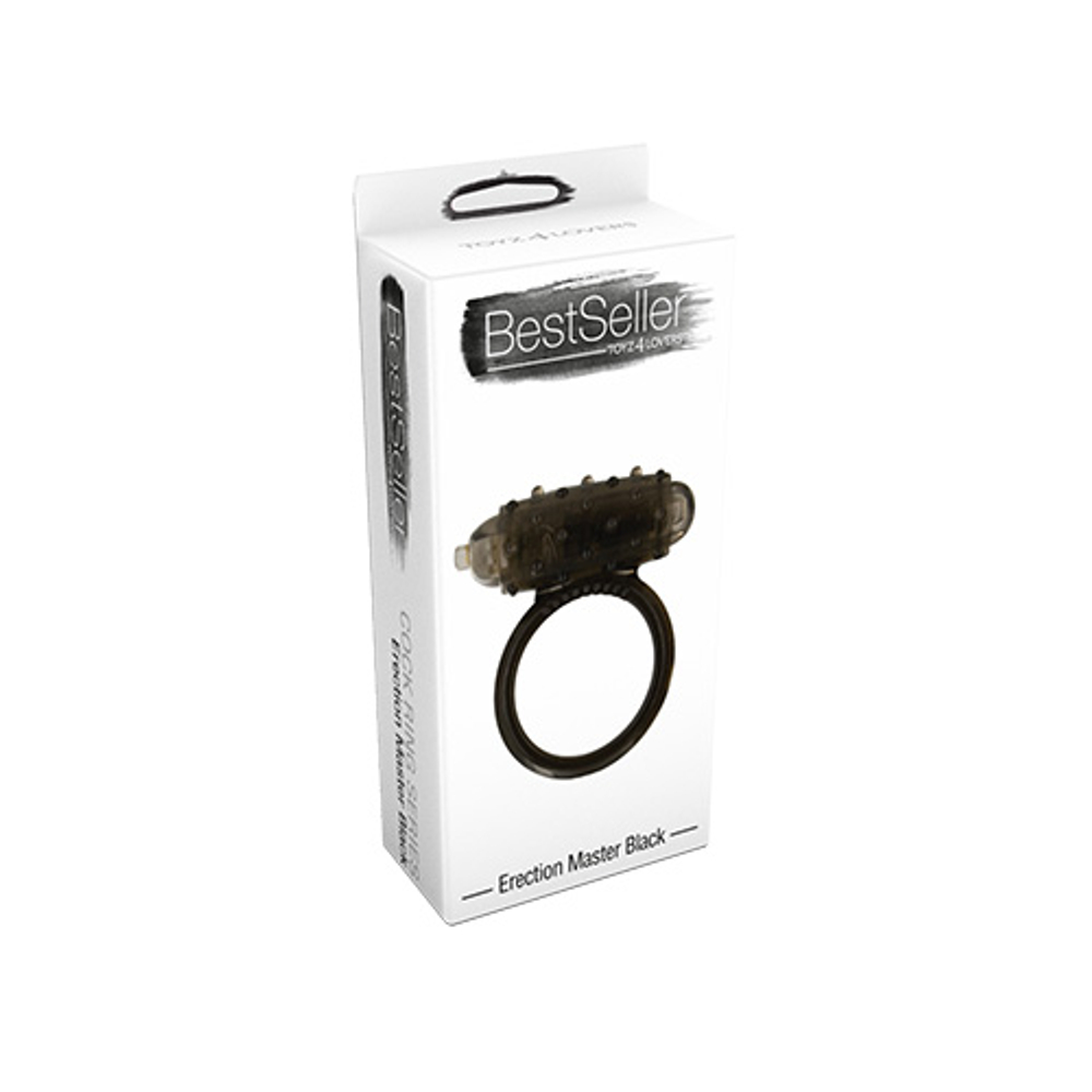 Дымчатое вибрирующее кольцо VIBRATING COCK RING ERECTION MASTER (Цвет: дымчатый)