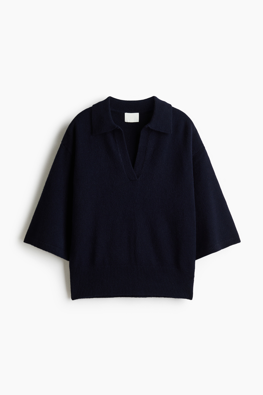 Тонкий трикотажный топ-поло — открытый воротник - H&M