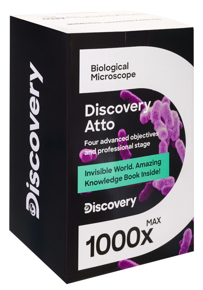 Микроскоп цифровой Levenhuk Discovery Atto Polar с книгой Невидимый мир