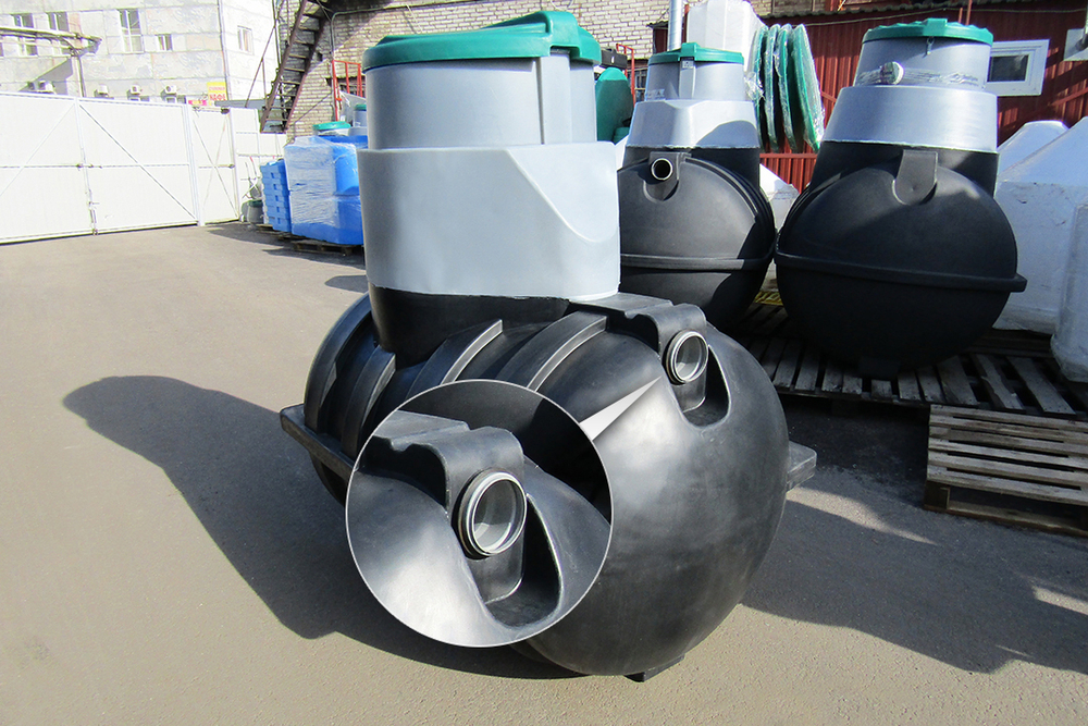 Емкость пищевая ЭкоПром Подземная U 1250 л. горизонтальная (112x168x184см;черный) - арт.555639
