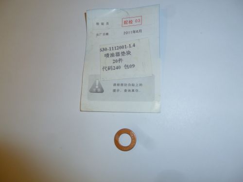 Шайба уплотнительная форсунки (9,2х16,2х1,4) TDY 40,55 4LE/Injector gasket