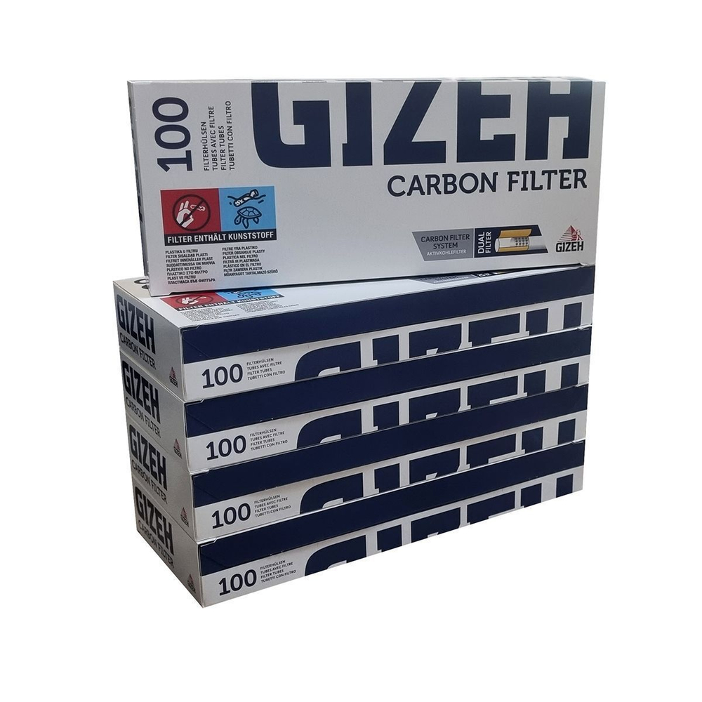 Комплект гильзы для сигарет "Gizeh" KS Carbon 5x100шт