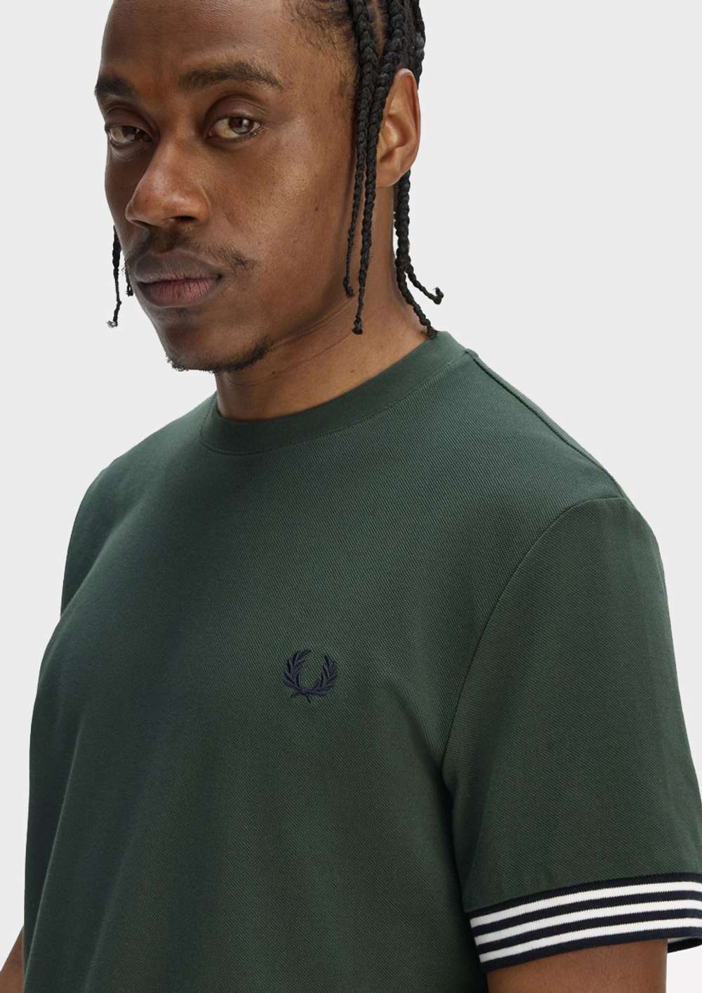 Футболка FRED PERRY Striped Cuff T-Shirt