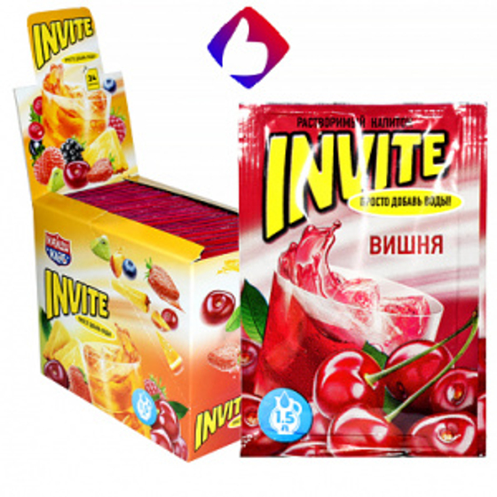 Растворимый напиток Invite Вишня 12г*24шт