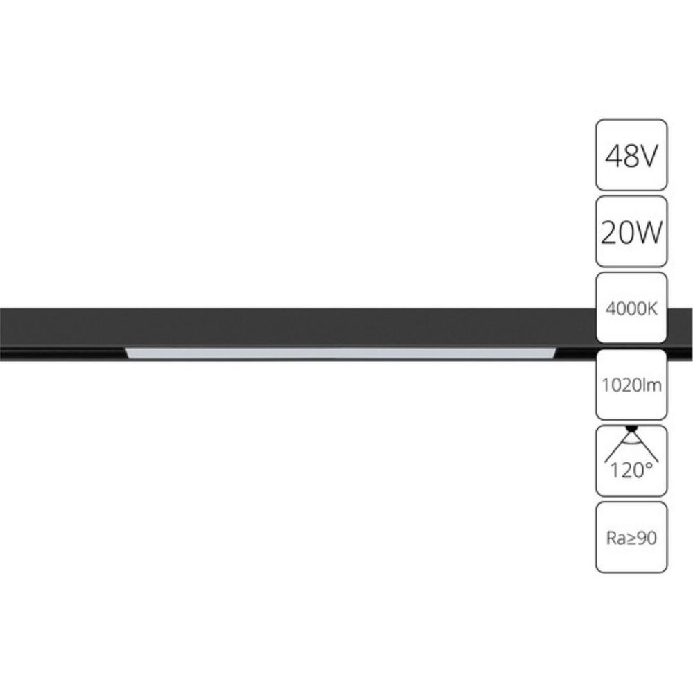 Магнитный трековый светильник Arte Lamp LINEA A4663PL-1BK