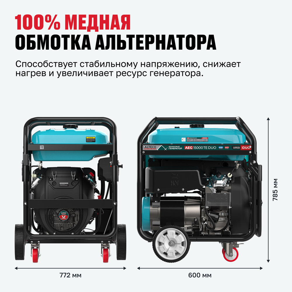 Бензиновый генератор ALTECO AEG 15000 TE DUO