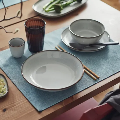Глубокая тарелка IKEA GLADELIG (ГЛАДЕЛИГ), Серый, 21 см