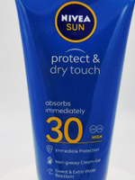 Солнцезащитный крем-гель NIVEA SUN Protect & Dry Touch SPF 30, 175 мл (Германия)
