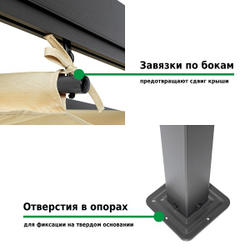 Тент садовый Green Glade 3x3 м со стенками