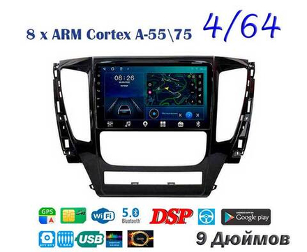 Topway TS10 4+32GB 8 ядер для Mitsubishi Pajero Sport 2016-2018