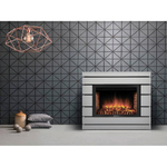 Каминокомплект: Очаг Electrolux EFP/P-2520LS N, портал Moderno 25 шпон белый дуб