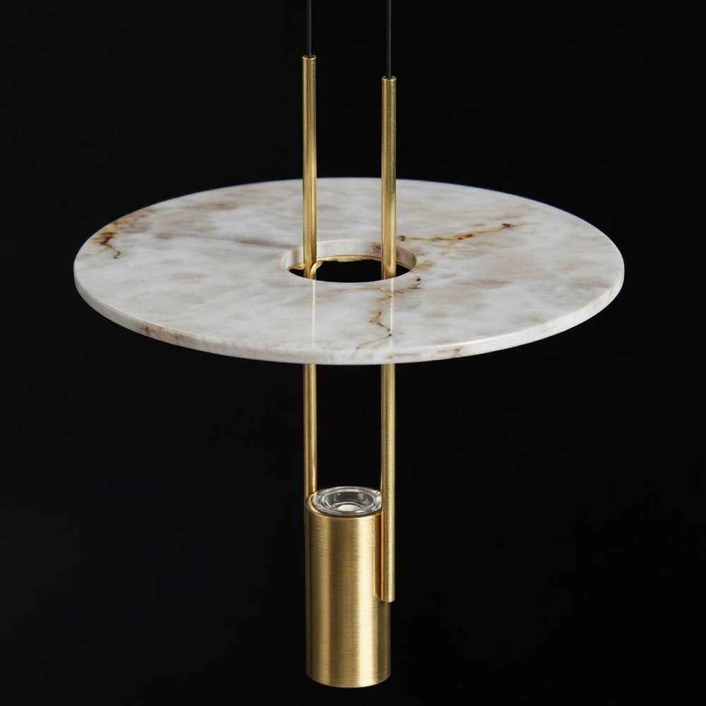 Подвесной светильник 26507P/1 Brass / White Alabaster
