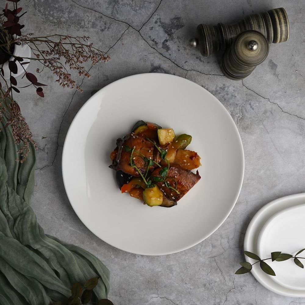 Тарелка d 25,5 см h2,7 см без борта белая фарфор P.L. Proff Cuisine [6]