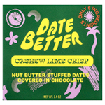 Date Better Snacks, финики, хрустящие из кешью и лайма, 60 г (2,4 унции)