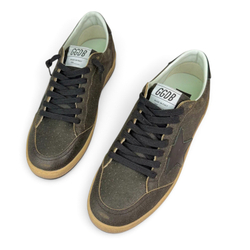 Men's Golden Goose Ball Star in Dark Brown with Black Star