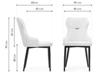 Стул на металлокаркасе Woodville Neli white, black