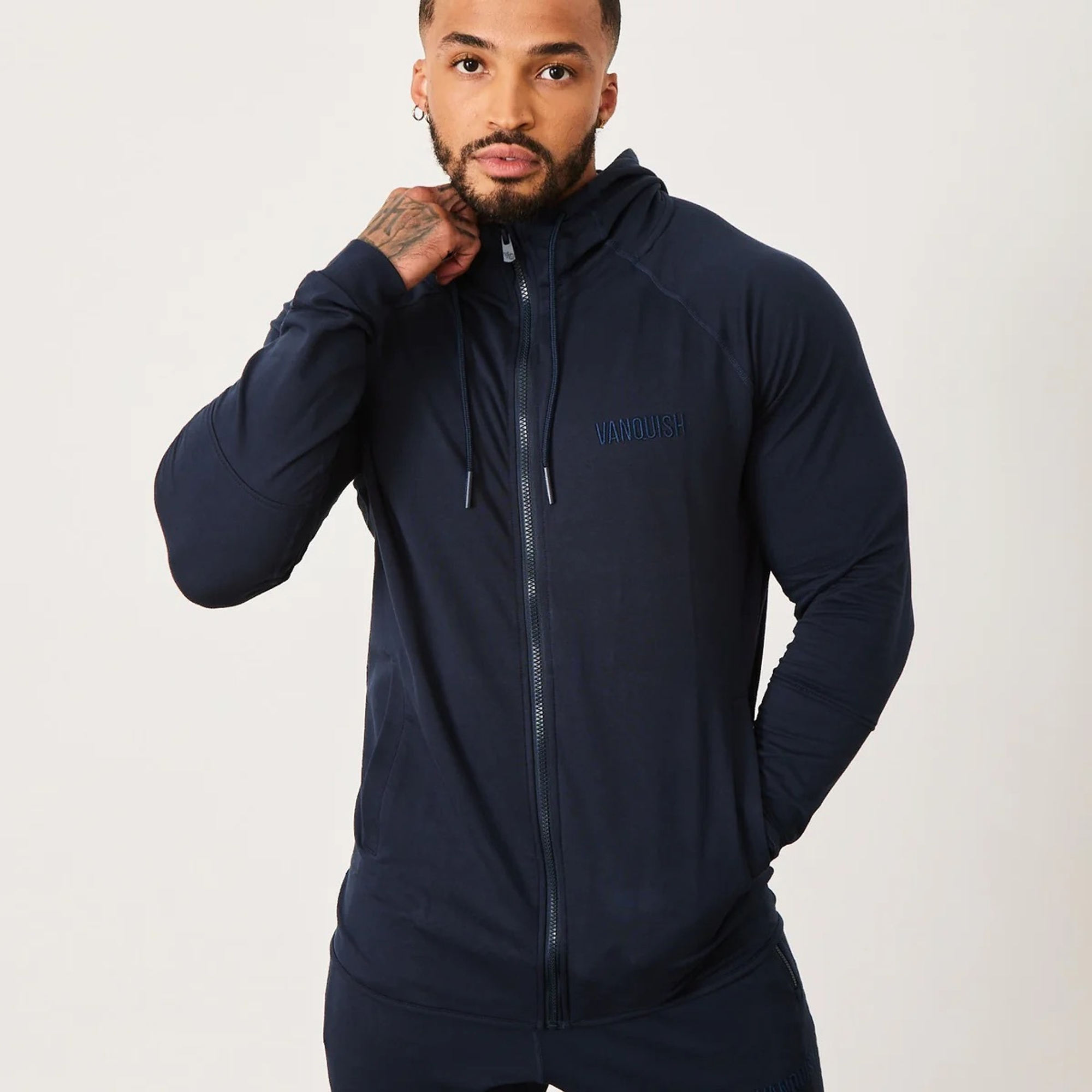 Толстовка VANQUISH Eclipse Zip Hoodie Navy Blue