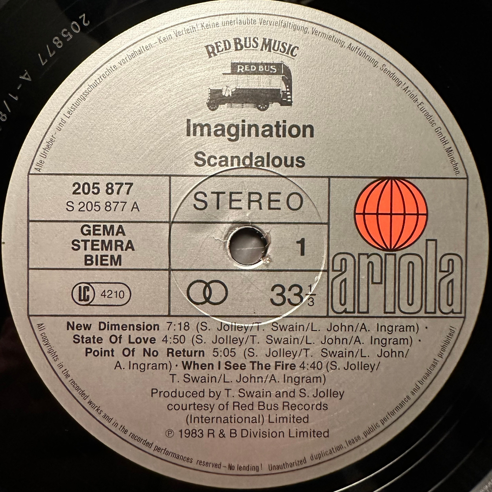 Imagination - Scandalous (Европа 1983г.)