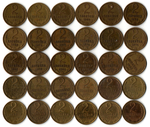 Набор 2 копейки СССР 1961,62,63,66,67,68,69,70,71,72,73,74,75,76,77,78,79,80,81,82,83,84,85,86,87,88,89,90,91М,91Л гг. (30 монет) VF