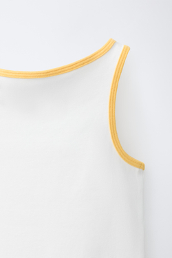 ZARA ФУТБОЛКА С ПРИНТОМ, БЕЛЫЙ