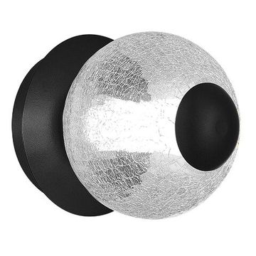 Настенный светильник LED 1*8,5W 3000K SL6120.401.01 чёрный/прозрачное кракелированное стекло Peek ST-Luce