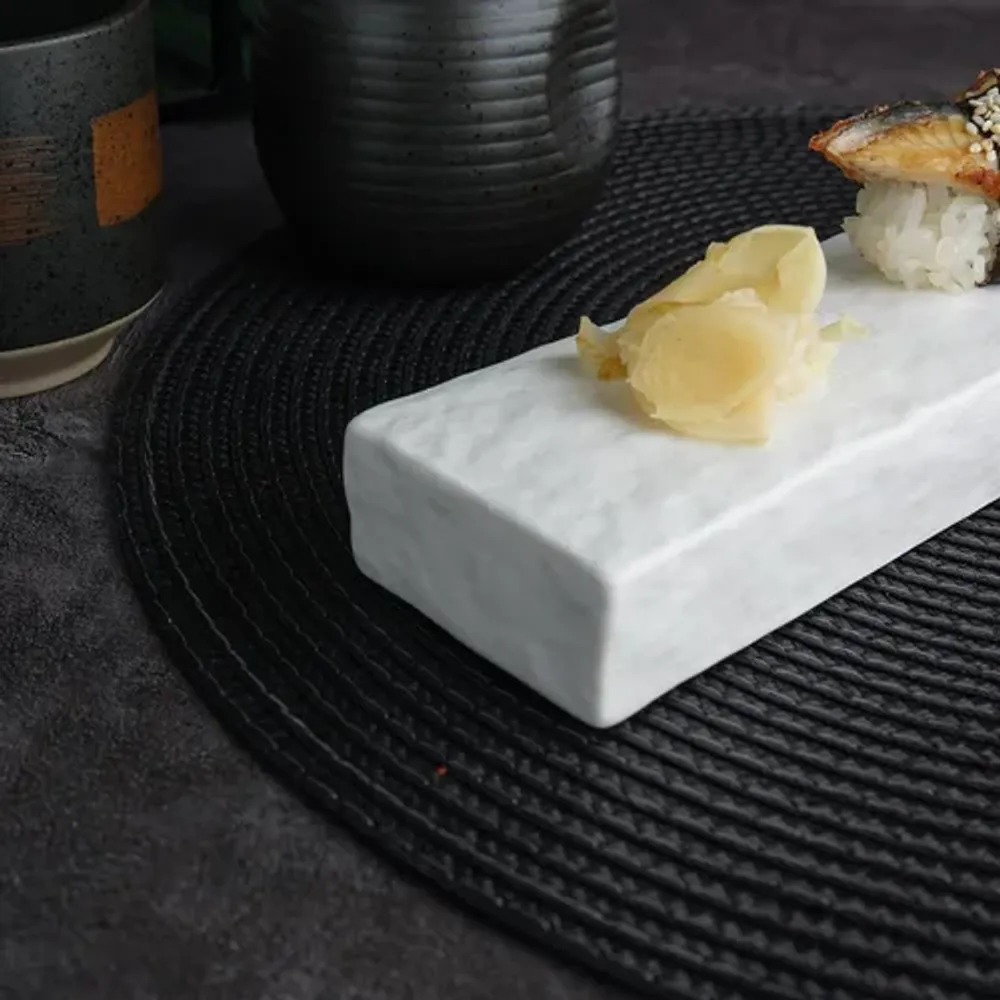 Блюдо прямоугольное 30,6*6 см h2,8 см брусок для закусок White Matt Panasia P.L. Proff Cuisine [4]