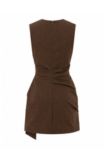 Платье в складку Rosha Stripe Caramel