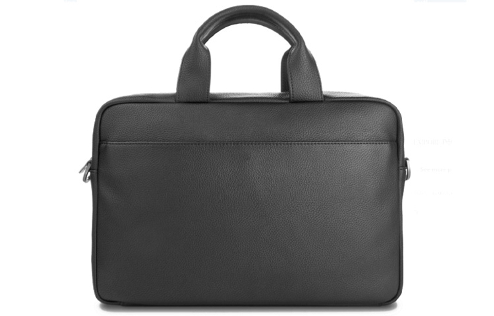 EMPORIO ARMANI Leather Handbag Briefcase Men"s Black