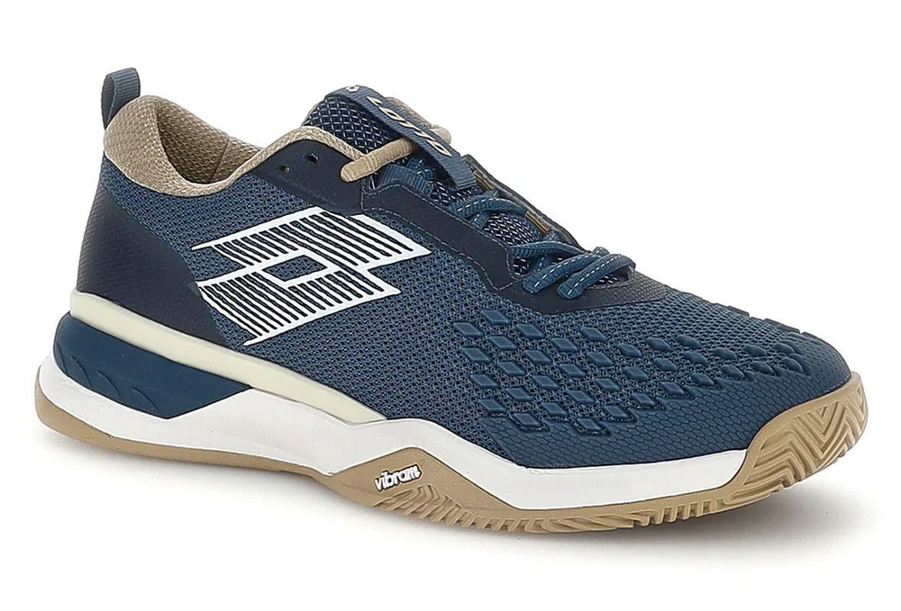 Теннисные кроссовки Lotto Raptor Hyperpulse 100 III Clay - indigo blue/all white/irish beige