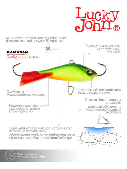 Балансир Lucky John BALTIC 4 40мм/26RT