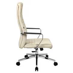 Кресло BRABIX PREMIUM "Solo EX-730", алюминий, хром, экокожа, бежевое, 532937
