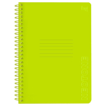 Тетрадь 96л. А5, клетка на пластиковом гребне, пластиковая обложка "Neon. Yellow" (BG)
