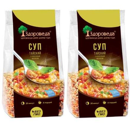 Здороведа Суп тайский с кокосовым молоком 250 г, 2 шт
