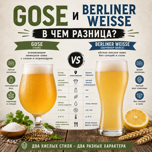 Gose и Berliner Weisse: в чем разница?
