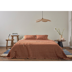 Покрывало из хлопка polka dots карамельного цвета из коллекции essential, 230х250 см