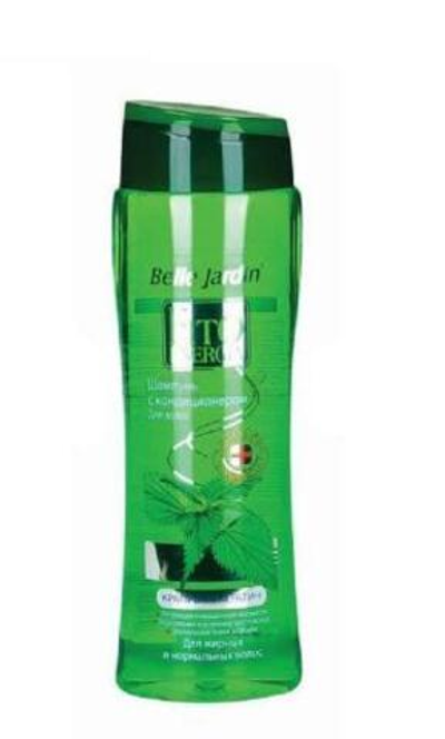 B.J. Fito Energy Vegan Шампунь с кондиционером Крапива+Кератин для жирных и нормальных волос 400мл*20
