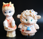 Резиновая игрушка СССР. Овечки. Мама с дочкой. 2 шт.  XF